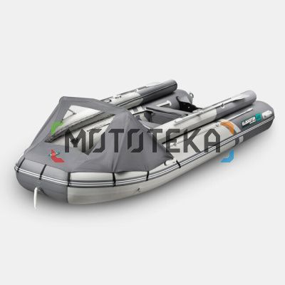 Лодка ПВХ GLADIATOR (Гладиатор) E 380 X PRO чёрный/бирюзовый