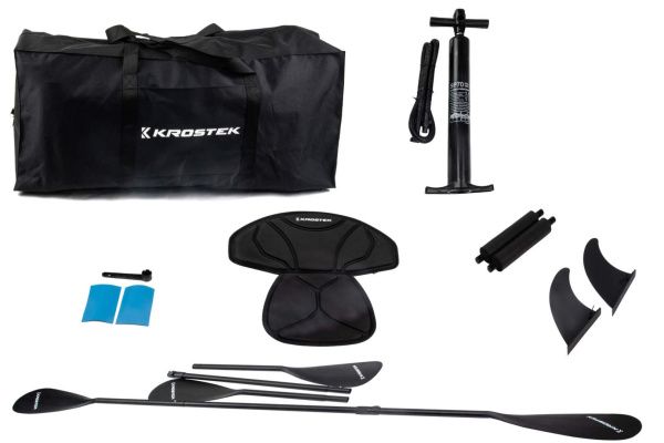 Байдарка / каяк надувной двухместная KROSTEK (Кростек) #1 Yellow/Blue | Мототека