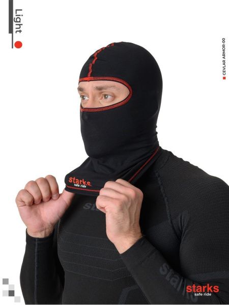 Подшлемник STARKS (Старкс) Light Чёрный/Красный | Мототека