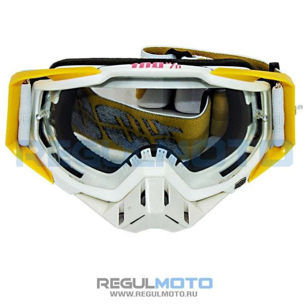 Очки 100% RACECRAFT оранжевый/белый | Мототека