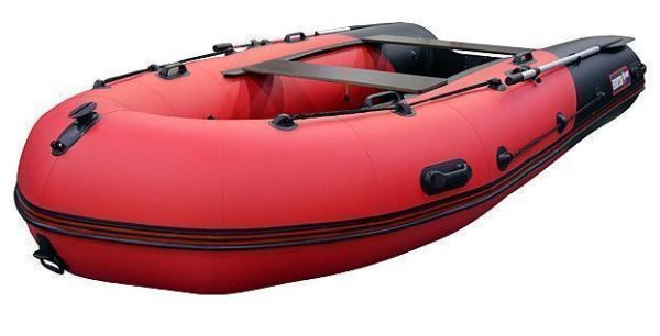 Лодка ПВХ Hunter (Хантер) 380 ПРО красный/чёрный | Мототека