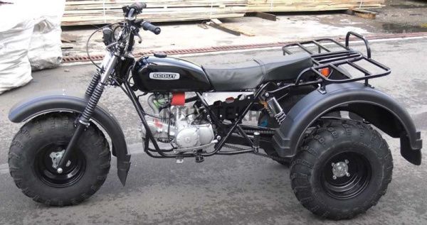 Трицикл ТРИТОН 3. СКАУТ 3Р - 140 чёрный | Мототека