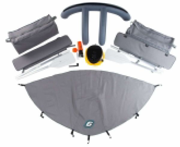 Лодка ПВХ GLADIATOR (Гладиатор) E 380 PRO тёмно-серый | Мототека