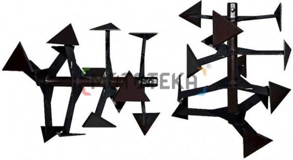 Фреза "Гусиные лапки" Huter (Хутер) МК - 7000,МК - 7500,МК - 8000 (шестигранник 23 мм) (комп. 2 шт.)