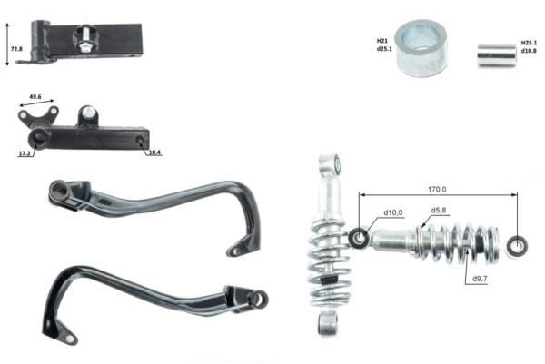 Зимний комплект MotoLand (Мотолэнд) для квадроциклов ATV 125/110 (лыжи + гусеницы) | Мототека